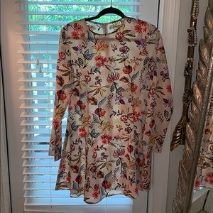 Flower long sleeve midi dress from Milan, Italy